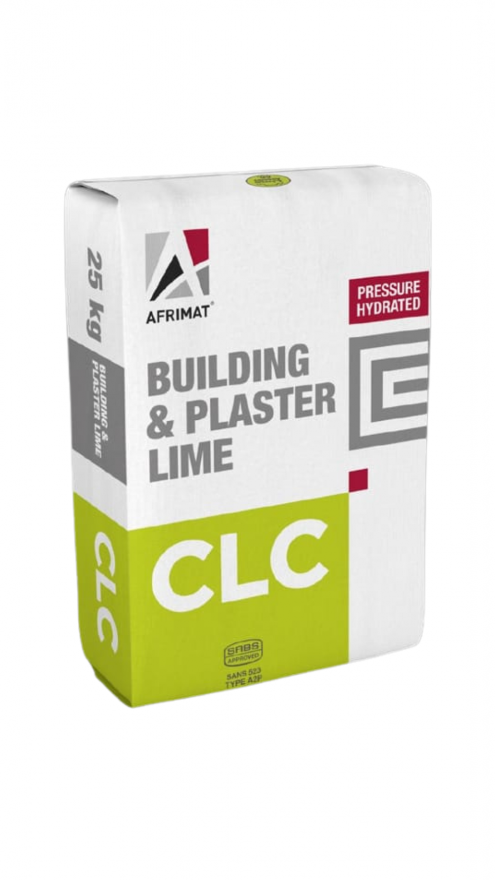 Afrimat CLC (Building & Plaster Lime) is a versatile, high-quality dolomitic hydrated lime product primarily used in various construction applications. It serves as a binder that enhances the properties of cement and is especially valued for its breathability, which helps limit moisture damage and cracking in structures.  Primary uses for Afrimat CLC include: •	Mortar and Plaster Mixes: It is a key ingredient in lime-based plaster and mortar, improving workability, durability, and providing a superior, crack-resistant finish. Its breathability makes it highly recommended for restoring old or heritage buildings. •	Renovation and Damp Treatment: The lime-based mixes help prevent damp issues in buildings due to their vapour-permeable nature, allowing structures to "breathe". •	General Construction: It can be used as a binder in place of or combined with cement for various building tasks, including general masonry work, house foundations, and specific DIY concrete jobs, offering reduced water demand and minimal surface cracking. •	Specialised Products: It is the primary binder used in other Afrimat products like the Afrimat Hemp hempPLAST and lime wash coatings (Gluex and Ikalika) for interior and exterior finishes.  Key Benefits •	Superior Quality: Adapts to all climates and is weather-resistant. •	Durability: Strengthens over time and is less susceptible to hairline cracks and fractures. •	Cost Efficiency: Leads to fewer repairs, less maintenance, and faster application. •	Environmental: Offers a lower carbon footprint compared to traditional cement and is considered a natural, environmentally friendly product. 