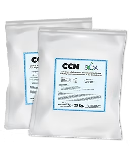 CCM is an ultra-fine dolomitic lime. CCM can be suspended in water and applied with a boom tractor and irrigation systems.  ​   A non-harmful, non-toxic and naturally occurring metabolite.  ​  Suitable for all crops  ​  Available in 25kg, 1kg, 500g, 100g